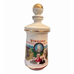 VTG 1972 Decanter Old Fitzgerald Virginia Porcelain Gallery Of Presidents